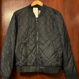 ONS Men's Quilted Black Bomber Jacket